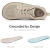 imagemysoft Womens Wide Toe Box Barefoot Shoes Zero Drop Minimalist Sneakers with Removable Insole for Bunions Walking ampamp TrainingKhakiGum