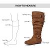imagemysoft Womens Wide CalfExtra Wide Calf Knee High Boots Slouchy Flat Tall Boots with Side ZipperCamel Extra Wide Calf