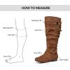 imagemysoft Womens Wide CalfExtra Wide Calf Knee High Boots Slouchy Flat Tall Boots with Side ZipperCamel Wide Calf