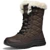 imagemysoft Womens Winter Boots Water Resistant Insulated Warm Snow Booties MidCalf Shoes for OutdoorBrown