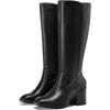 imagemysoft Womens Knee High Boots Square Toe Chunky Block Stacked Heel Tall Boots with Side ZipperBlack