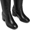 imagemysoft Womens Knee High Boots Square Toe Chunky Block Stacked Heel Tall Boots with Side ZipperBlack