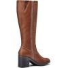 imagemysoft Womens Knee High Boots Square Toe Chunky Block Stacked Heel Tall Boots with Side ZipperBrown