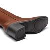 imagemysoft Womens Knee High Boots Square Toe Chunky Block Stacked Heel Tall Boots with Side ZipperBrown