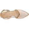 imagemysoft Womens Pumps Shoes Pointed Toe Kitten Low Heels Stiletto Ankle Strap Closed Toe Wedding Party Dress SandalsChampagne Satin
