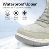 imagemysoft Womens Snow Boots Waterproof Insulated Warm LaceUp Winter Booties for OutdoorBeige