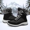 imagemysoft Womens Snow Boots Waterproof Insulated Warm LaceUp Winter Booties for OutdoorBlack
