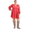 imagemysoft Womens Wide Calf Knee High Boots Cowgirl Low Chunky Stacked Heel Wide Width Pointed Toe Slouchy Tall Boots with ZippersTaupe Extra Wide Calf