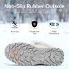 imagemysoft Womens Winter Boots Water Resistant Insulated Warm Snow Booties MidCalf Shoes for OutdoorBeige