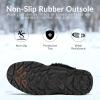 imagemysoft Womens Winter Boots Water Resistant Insulated Warm Snow Booties MidCalf Shoes for OutdoorBlack