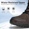 imagemysoft Womens Winter Boots Water Resistant Insulated Warm Snow Booties MidCalf Shoes for OutdoorBrown
