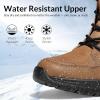 imagemysoft Womens Winter Boots Water Resistant Insulated Warm Snow Booties MidCalf Shoes for OutdoorChestnut