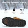 imagemysoft Womens Winter Boots Water Resistant Insulated Warm Snow Booties MidCalf Shoes for OutdoorChestnut