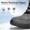 imagemysoft Womens Winter Boots Water Resistant Insulated Warm Snow Booties MidCalf Shoes for OutdoorGrey