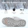 imagemysoft Womens Winter Boots Water Resistant Insulated Warm Snow Booties MidCalf Shoes for OutdoorLight Grey