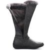 imagemysoft Womens Winter Knee High Boots Faux Fur Lined Zipper Tall Flat BootsGrey