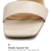 imagemysoft Womens Block Heels Chunky Square Open Toe Sandals Ankle Strap Stacked 3 inch Heeled Dress ShoesNude