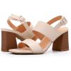 imagemysoft Womens Block Heels Chunky Square Open Toe Sandals Ankle Strap Stacked 3 inch Heeled Dress ShoesNude
