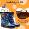imagemysoft boys Rain BootsBlue Dinosaurs