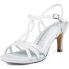 imagemysoft Womens Sparkly Dressy Heel Sandals Strappy Wedding Shoes Open Toe Glitter Pump StilettosSilver