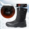 imagemysoft Mens Winter Snow Boots Waterproof Insulated MidCalf Hiking Boot Fur Lined Warm Outdoor Tall Shoes Lightweight