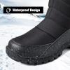 imagemysoft Mens Winter Snow Boots Waterproof Insulated MidCalf Hiking Boot Fur Lined Warm Outdoor Tall Shoes Lightweight