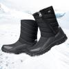 imagemysoft Mens Winter Snow Boots Waterproof Insulated MidCalf Hiking Boot Fur Lined Warm Outdoor Tall Shoes Lightweight