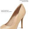 imagemysoft Womens High Heels Pumps Closed Pointed Toe Stiletto 4IN Heels Dress Wedding ShoesNude Pu