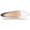 imagemysoft Womens High Heels Pumps Closed Pointed Toe Stiletto 4IN Heels Dress Wedding ShoesWhite Patent