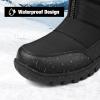 imagemysoft Mens Winter Snow Boots Waterproof Insulated MidCalf Hiking Boot Fur Lined Warm Outdoor Tall Shoes LightweightBlacknew