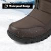 imagemysoft Mens Winter Snow Boots Waterproof Insulated MidCalf Hiking Boot Fur Lined Warm Outdoor Tall Shoes LightweightBrownnew