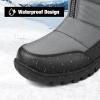 imagemysoft Mens Winter Snow Boots Waterproof Insulated MidCalf Hiking Boot Fur Lined Warm Outdoor Tall Shoes LightweightGreynew