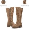 imagemysoft Womens Knee High Boots Chunky Heel Boots