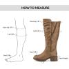 imagemysoft Womens Knee High Boots Chunky Heel Boots