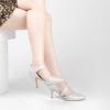 image:imagemysoft Womens Pumps Pointed Toe 3 inch Dress Shoes SilverGlitter