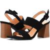 image:imagemysoft Womens Block Heels Chunky Square Open Toe Sandals Ankle Strap Stacked 3 inch Heeled Dress ShoesBlack
