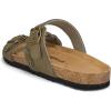 image:imagemysoft Womens Braided Cork Sandals Flat Adjustable Buckle Slides SlipOn Summer ShoesOlive