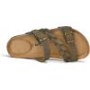 image:imagemysoft Womens Braided Cork Sandals Flat Adjustable Buckle Slides SlipOn Summer ShoesOlive