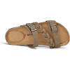 image:imagemysoft Womens Braided Cork Sandals Flat Adjustable Buckle Slides SlipOn Summer ShoesStone
