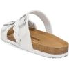 image:imagemysoft Womens Braided Cork Sandals Flat Adjustable Buckle Slides SlipOn Summer ShoesWhite