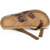 image:imagemysoft Womens Cork Footbed Sandals Double Adjustable Buckle Slide Sandals Slip On Walking Summer ShoesAged Brown