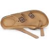 image:imagemysoft Womens Cork Footbed Sandals Double Adjustable Buckle Slide Sandals Slip On Walking Summer ShoesTan