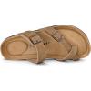 image:imagemysoft Womens Cork Footbed Sandals Double Adjustable Buckle Slide Sandals Slip On Walking Summer ShoesTan