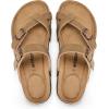 image:imagemysoft Womens Cork Footbed Sandals Double Adjustable Buckle Slide Sandals Slip On Walking Summer ShoesTan