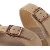 image:imagemysoft Womens Cork Footbed Sandals Double Adjustable Buckle Slide Sandals Slip On Walking Summer ShoesTan