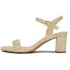 image:imagemysoft Womens Low Heels Open Toe Ankle Strap Block Chunky Heels Sandals Comfortable Classic Dressy Wedding Party Event ShoesGold Glitter