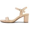 image:imagemysoft Womens Low Heels Open Toe Ankle Strap Block Chunky Heels Sandals Comfortable Classic Dressy Wedding Party Event ShoesNude Pu