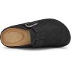 image:imagemysoft Womens Platform Clogs Cork Footbed Mules 17 Inch Lightweight Sole with Arch Support Footbed Closed Toe Slip On Potato ShoesBlack Pu