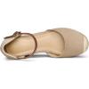 image:imagemysoft Womens Platform Espadrille Wedge Sandals Closed Toe Buckle Ankle Strap Comfortable Summer ShoesLight Khaki