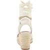 image:imagemysoft Womens Wedge Sandals Open Toe Espadrilles Platform Ankle Strap Lace Up Summer ShoesBeige